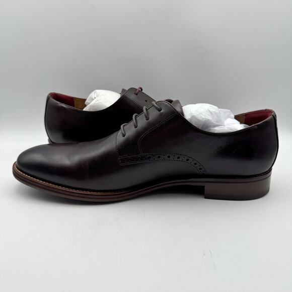 JOHNSTON & MURPHY Mens Conard 2.0 Dress Shoes US 13D Mahogany Brown Leather NIB - Picture 6 of 12